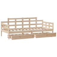 Легло с чекмеджета, без матрак, 80x200 см, масивно дърво