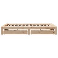 Рамка за легло без матрак, 120x200 см, масивна чамова дървесина