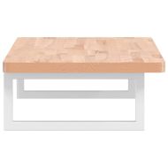 Стенен рафт за мивка, стомана и масивно дърво бук