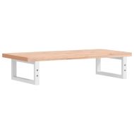 Стенен рафт за мивка, стомана и масивно дърво бук