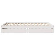 Рамка за легло без матрак, бял, 140x200 см, бор масив