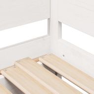 Дневно легло с уширение и чекмеджета без матрак бял 90x190 см