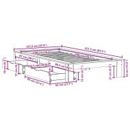 Рамка за легло без матрак, бял, 100x200 см, бор масив