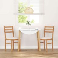 Трапезни столове с възглавници 2 бр масивна дървесина гума