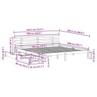 Рамка за легло, с чекмеджета, без матрак, бяла, 180x200 см