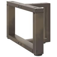 Крака за масичка за кафе, Т-образни, 2 бр., черни, 50x25x(30-31) см, стомана