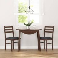 Трапезни столове с възглавници 2бр Кафяв масивна дървесина гума