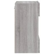 Стенни шкафове с LED светлини за телевизор, 2 бр, сив сонома, 40x30x60,5 см