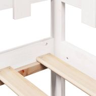 Дневно легло с чекмеджета без матрак бял 90x190 см дърво масив