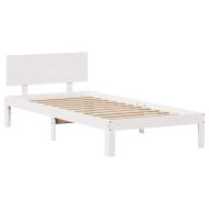 Рамка за легло, с чекмеджета, без матрак, бяла, 100x200 см