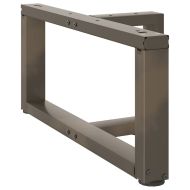 Крака за масичка за кафе, Т-образни, 2 бр., черни, 60x25x(30-31) см, стомана