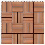 22 бр декинг плочки, 30x30 см, 2 кв.м., WPC, тиков цвят