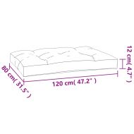 Палетна възглавница многоцветна 120x80x12 см текстил