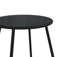 Комплект балконски мебели 5 части с възглавници черен стомана