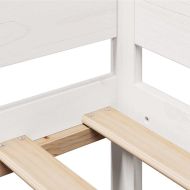 Легло с чекмеджета, без матрак, бяло, 90x200 см, масивно дърво