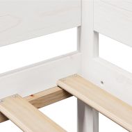 Легло с чекмеджета, без матрак, бяло, 80x200 см, масивно дърво