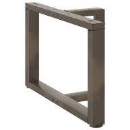 Крака за масичка за кафе, Т-образни, 2 бр., черни, 60x25x(42-43) см, стомана