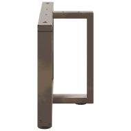 Крака за масичка за кафе, Т-образни, 2 бр., черни, 60x25x(42-43) см, стомана