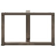 Крака за масичка за кафе, Т-образни, 2 бр., черни, 60x25x(42-43) см, стомана