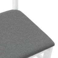 Трапезни столове с възглавници 2 бр Бяла масивна дървесина гума