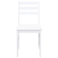 трапезни столове 2 бр. бяла масивна дървесина гума