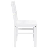 трапезни столове 2 бр. бяла масивна дървесина гума