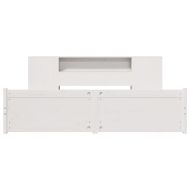 Легло с етажерка за книги, без матрак, 180x200 см, бор масив