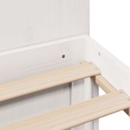 Легло с етажерка за книги, без матрак, 160x200 см, бор масив