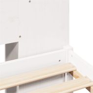 Легло с етажерка за книги, без матрак, 120x190 см, бор масив