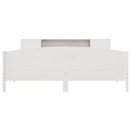 Легло с етажерка за книги, без матрак, 200x200 см, бор масив