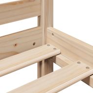 Легло с етажерка за книги, без матрак, 200x200 см, бор масив