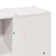 Легло с етажерка за книги, без матрак, 140x190 см, бор масив