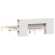 Легло с етажерка за книги, без матрак, 200x200 см, бор масив