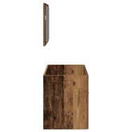 Шкаф за баня с огледало Стара дървесина Инженерна дървесина