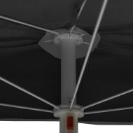 Градински полукръгъл чадър с прът 180x90 см антрацит