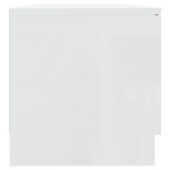 ТВ шкафове 2 бр бял гланц 80x35x36,5 см инженерно дърво