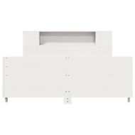 Рамка за легло без матрак, бял, 140x200 см, бор масив