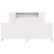 Рамка за легло без матрак, бял, 160x200 см, бор масив