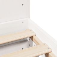 Рамка за легло без матрак, бял, 160x200 см, бор масив