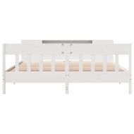 Легло с етажерка за книги, без матрак, 180x200 см, бор масив