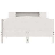 Легло с етажерка за книги, без матрак, 120x190 см, бор масив