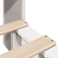 Легло с етажерка за книги, без матрак, 75x190 см, дърво масив