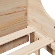 Рамка за легло без матрак, 180x200 см, масивна чамова дървесина