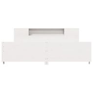 Рамка за легло без матрак, бял, 180x200 см, бор масив