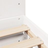 Рамка за легло без матрак, бял, 180x200 см, бор масив