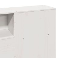 Рамка за легло без матрак, бял, 180x200 см, бор масив