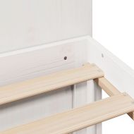 Легло с етажерка за книги, без матрак, 140x200 см, бор масив