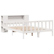 Легло с етажерка за книги, без матрак, 160x200 см, бор масив