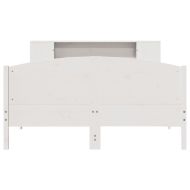 Легло с етажерка за книги, без матрак, 160x200 см, бор масив