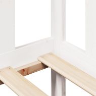 Легло с чекмеджета, без матрак, бяло, 80x200 см, масивно дърво